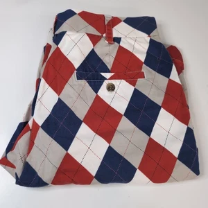 Loudmouth Golf Shorts Sz 34 Argyle Multicolor Stretch - Picture 1 of 8