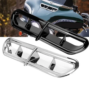 Carenado delantero cromado para motocicleta acento de ventilación de aire para Harley Touring Electra Glide - Imagen 1 de 8