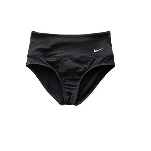 Nike Black Swim Bathing Suit Bottoms High Waisted Bikini Swimsuit Size S NWT $56 - Picture 1 of 4