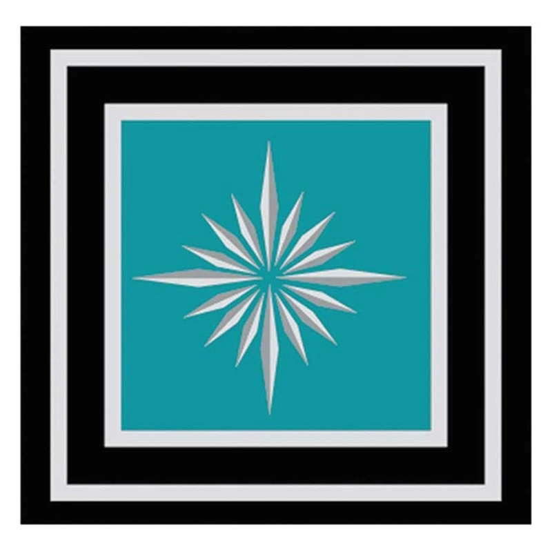 OER Standard Aqua Starburst Seat Belt Emblem Set 1 Pair - Image 1 of 1