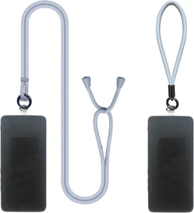 2 cordini universali per telefono + cinturino da polso cordini a tracolla cinghie nylon regolabili - Foto 1 di 12