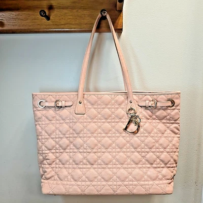 (OP $1299) Christian Dior Tote Bag Coated Canvas Pink With Authentication Card - Image 1 of 4