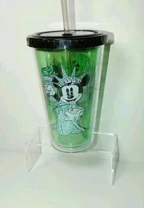 Disney Store Minnie Mouse New York City Tumbler 16 OZ Double Wall Even Flo Straw - Picture 1 of 9