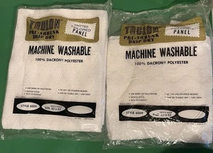 Trulon 60x63 Pre-Shrunk White Knitted Tailored Panel Style DACRON WASHABLE NIP - Picture 1 of 4