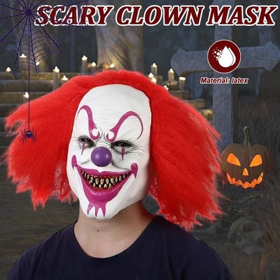 Halloween Terrifier Art The Clown Joker Cosplay Kostüm Maske Erwachsene Teenager - Bild 1 von 4