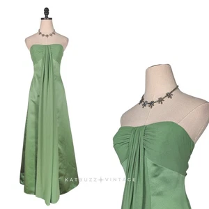 Maxi Vestido de Baile de graduación Vintage 8 Verde Y2K Babydoll Hada Imperio Regencia Volantes - Imagen 1 de 10