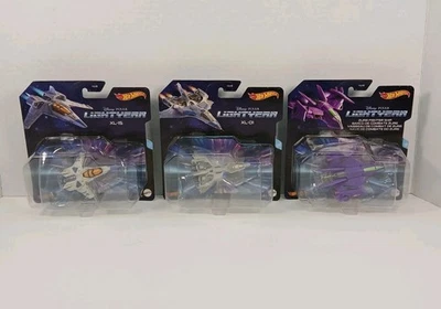 Lote de 3 Disney Hot Wheels Lightyear Pixar Zurg Fightership, XL-01, XL-15 Novo - Imagem 1 de 4