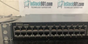 Dell Networking N3048P 48-Port PoE+ Network Switch Factory Reset + Rack Ears - Afbeelding 1 van 5
