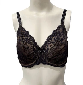 Chantelle 3281 Rive Gauche Side Support Unlined Underwire Bra US 34 DD Black - Picture 1 of 15