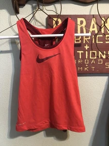 Nike Top Mädchen orange und weinrot Größe XSmall Breathe Dri-Fit Tank Sport BH - Bild 1 von 8