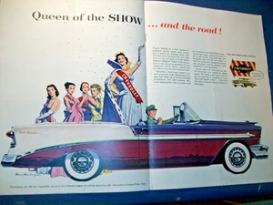 1956 Chevy Bel Air Convertible med-mag centerfold ad- "Queen of the Show & road" - Picture 1 of 1