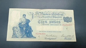 Billete Argentina 100 Pesos 1938 Bottero 1896 VF - Imagen 1 de 2