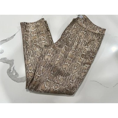 Chico's Platinum Denim Snakeskin Print Pants Stretchy Chic Size 2.5 - Image 1 of 4