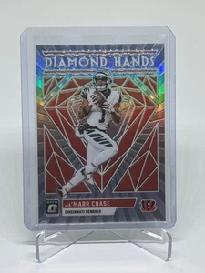 2023 Donruss Optic Diamond Hands Ja'Marr Chase #DH-JC Silver Holo Prizm - Picture 1 of 2