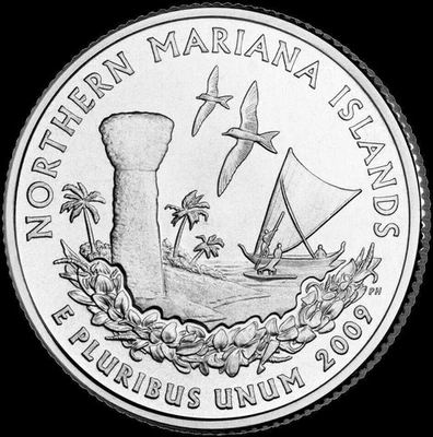 2009 P Northern Mariana  Territory Quarter - Image 1 of 2