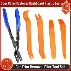 Automotive Trim Removal Tools Dash Door Panel Fastener Remover Handle Tool Kit - Picture 1 of 12