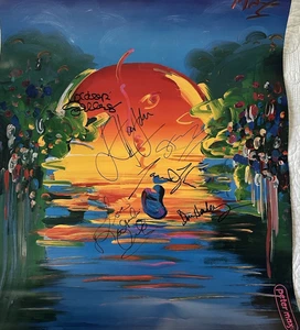 Peter Max BETTER WORLD signiert Elton Jhon Sting Poster Rainforest Foundation - Bild 1 von 4