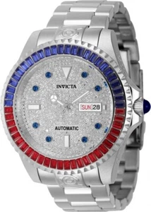 Invicta 46635 Men's 47mm Grand Diver NH36A Automatic Crystal Pave Dial SS Watch - Picture 1 of 1
