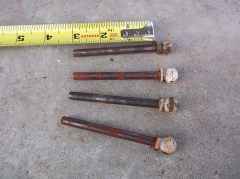 4 VINTAGE CANNONBALL HINGE PINS DOOR HARDWARE ARCHITECTURAL SALVAGE 3 "x 1/4" Cover