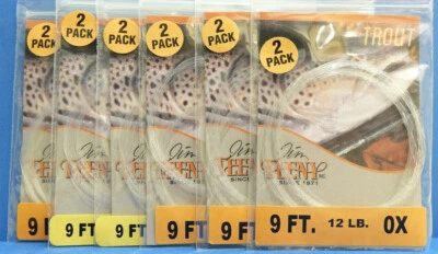 Jim Teeny 2 x VORFACH konisch gezogen 9ft | 2,70 Meter 6 Durchmesser DOPPELPACK  - Bild 1 von 2