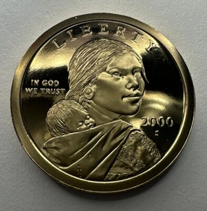 2000-S Sacagawea $1 Dollar PROOF Coin from US Mint Proof Set Excellent Condition - Picture 1 of 6