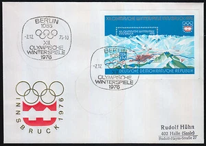 DDR Ersttagsbriefe Olympiade-Block Mi.Nr. Block 43 FDC Mi.Wert 15 € (B242) - Picture 1 of 2