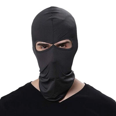 2 Hole Balaclava Hood Outdoor Sports Hat Training Face Mask Unisex Headgear - Image 1 of 4