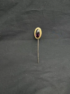 Antique 10K Gold Amethyst Stick pin, 2.3 grams - Picture 1 of 5