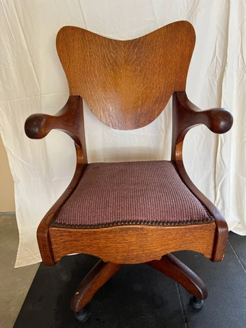 Unique Vintage Oak Desk Chair Cover