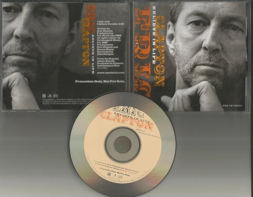 ERIC CLAPTON Believe in life w/ RARE EDIT PROMO radio DJ CD Single 2001 USA  - Image 1 of 1