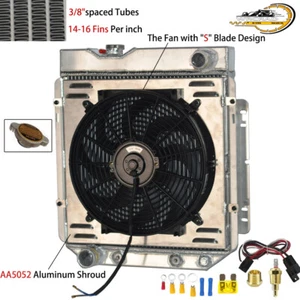 Radiator + Shroud + Fan Fits 1960-1966 Ford Mercury Econoline Base 2.4L-3.9L V8 - Picture 1 of 9