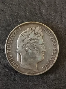 5 FRANCS ARGENT LOUIS PHILIPPE I 1846 K BORDEAUX DOMARD 3è RETOUCHE 481 727 EX.  - Picture 1 of 2