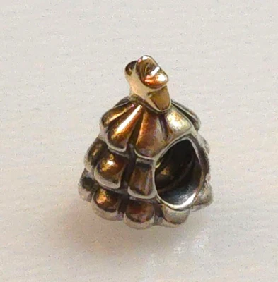 Genuino Pandora Plata Oro 14k Árbol de Navidad Dos Tonos Dije #790365 Foto 1 de 4