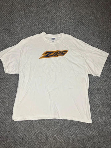Vintage Akron Zips College T Shirt Mens Size 2XL White Short Sleeve Graphic Adul Cover