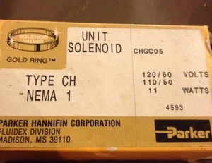 New Parker Gold Ring 4593 Type Ch Nema 1 Unit Solenoid Chgco5 - Picture 1 of 3