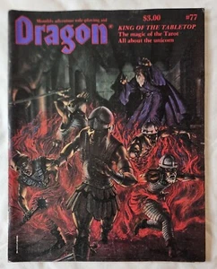 1983 Dragon Magazine #77 D&D King Tabletop Tarot Elemental Gods Cursing - Bild 1 von 2