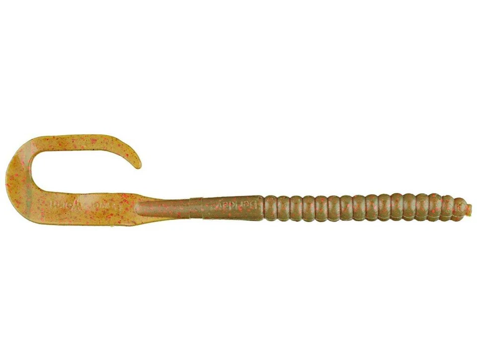 Berkley PowerBait Power Worm Motor Oil Red Fleck 10in 8pk