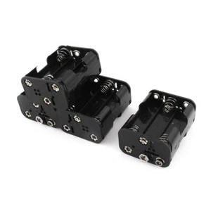 Doble cara 6 x 1,5 V AA Soporte Batería Caja Negro 4 unidades - Imagen 1 de 2