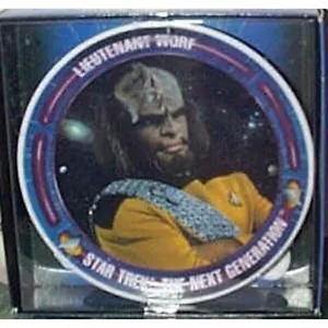 Mini placa de porcelana Worf Star Trek: The Next Generation serie de televisión 1992 sin usar, en caja - Imagen 1 de 1