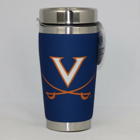 Virginia Cavaliers Mugzie NCAA Stainless Steel 16oz Tumbler Coffee Mug Cup Cover