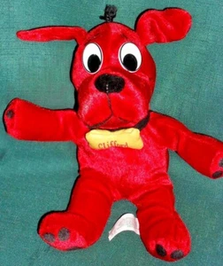 CLIFFORD The Red Dog shiny red material 10" stuffed NANCO plush Scholastic - Picture 1 of 2