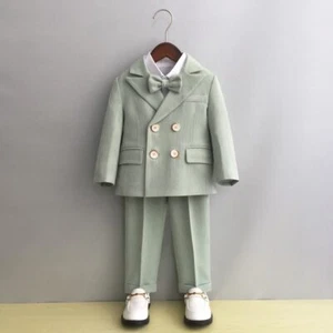 Formal Dress Suit Autumn Winter Performance Costume Jacket Pants Bowtie Clothes - Picture 1 of 30