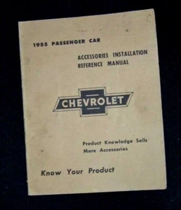 Chevrolet 1955 original manual de referencia de instalación de accesorios para automóvil - Imagen 1 de 1