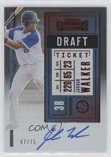 2020 Panini Contenders Pick Draft Ticket Red /75 Jordan Walker #DPT-JW Auto