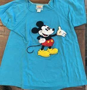 Vintage 70er Jahre Mickey Mouse Top - Retro Disney Grafik T-Shirt - Klassiker - Bild 1 von 6
