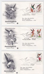 TurtlesTradingPost - Colibrì - 1992 #2642-46 varietà Artcraft FDC - 3 copertine - Foto 1 di 1