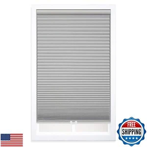 DEZ FURNISHINGS Cordless 1.5" Blackout Cellular Shade, 72"W x 48"H, Sterling - Picture 1 of 5
