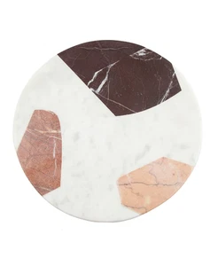 Thirstystone Round Multi Color Marble Serving Board 12" Dia. - Picture 1 of 2