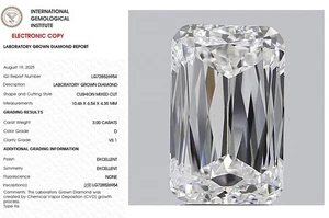 Ashoka 3.00 Lab Grown Diamond For Engagement Ring IGI Certified D VS1 - Picture 1 of 11