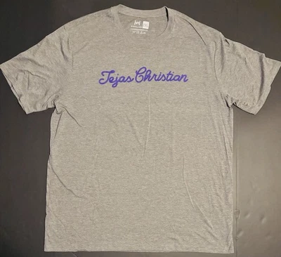 Sideline Provisions Tejas Christian TCU Horned Frogs Gray T-Shirt Size 2XL - Image 1 of 4